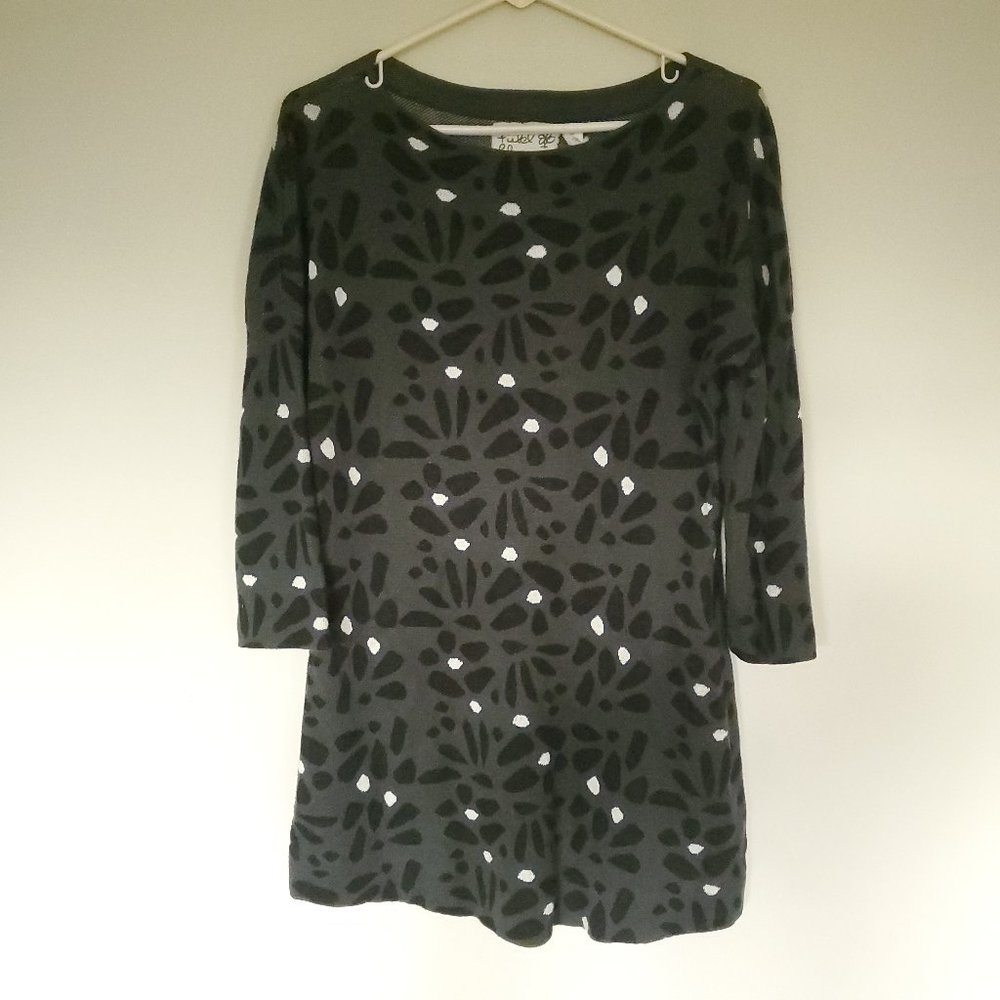 Anthropologie Field Flower Sarina Tunic Top Green